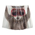 Funny Raccoon Print Mesh Shorts