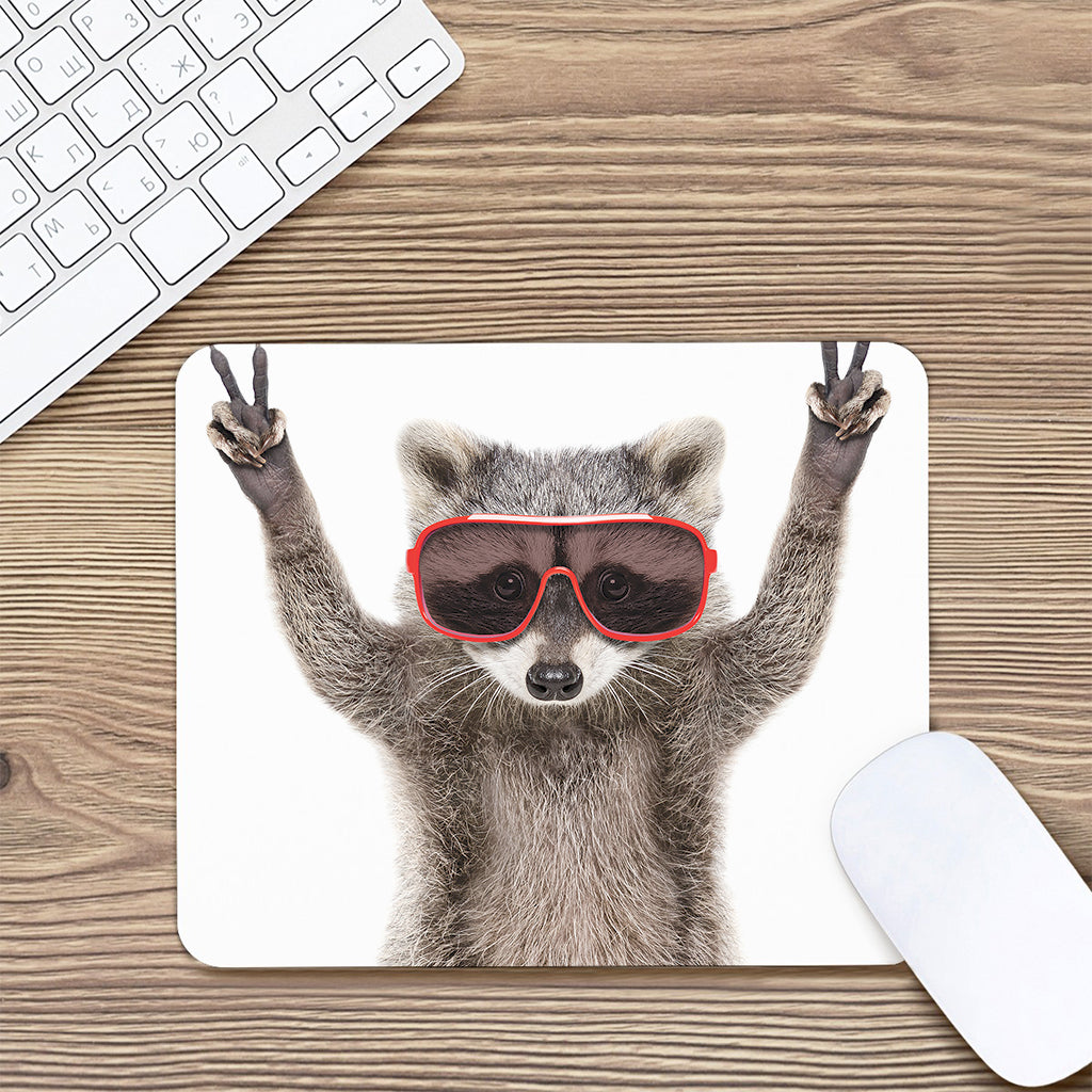 Funny Raccoon Print Mouse Pad