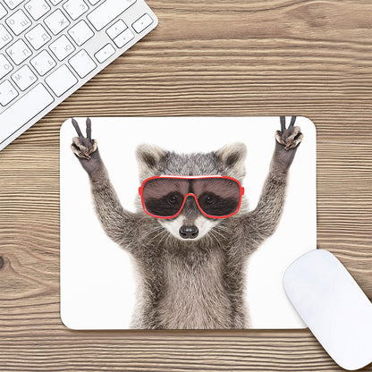 Funny Raccoon Print Mouse Pad