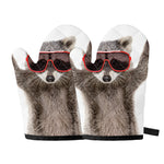 Funny Raccoon Print Oven Mitts