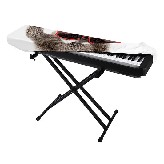 Funny Raccoon Print Piano Keyboard Cover