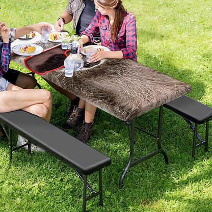 Funny Raccoon Print Picnic Table Cover