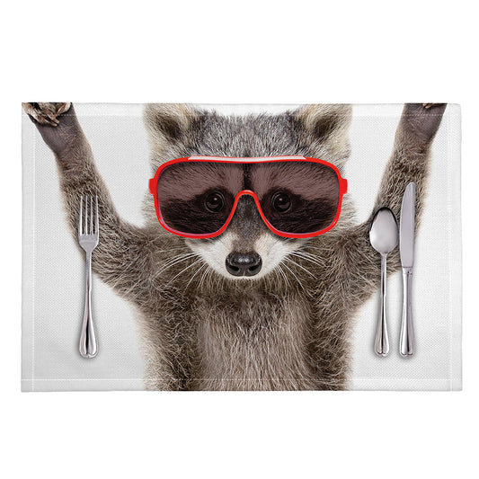Funny Raccoon Print Placemat