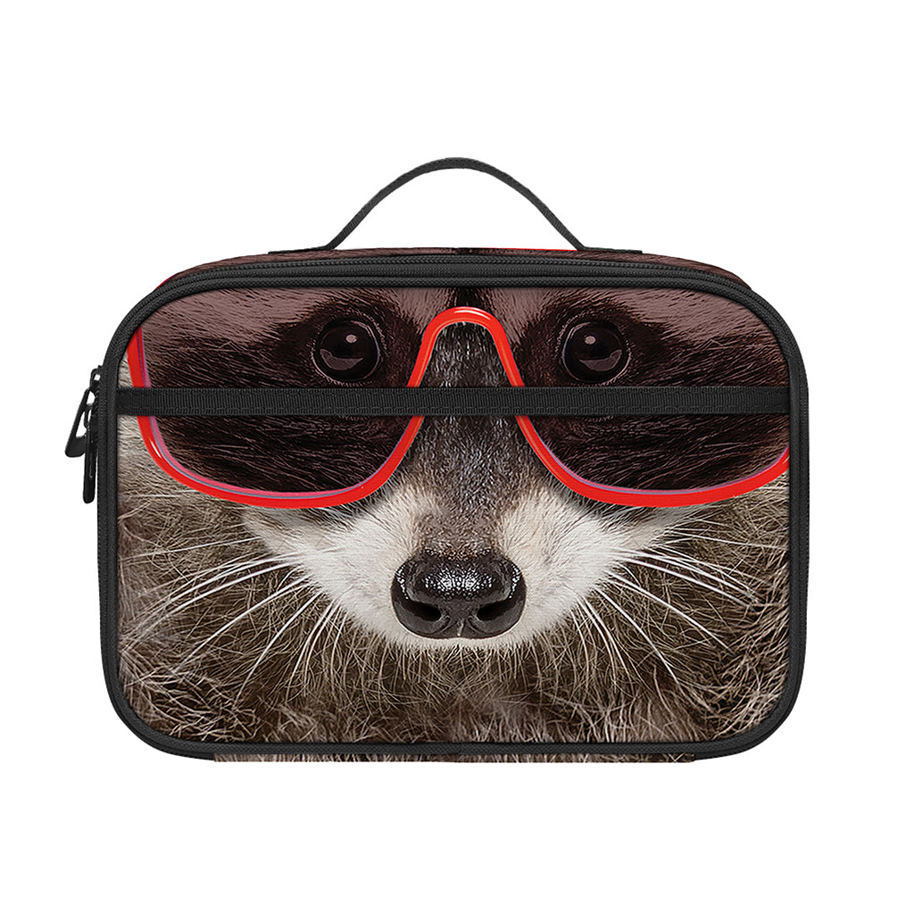 Funny Raccoon Print Portable Lunch Bag
