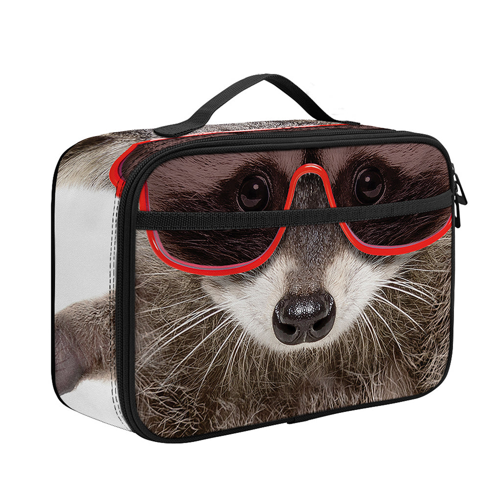 Funny Raccoon Print Portable Lunch Bag