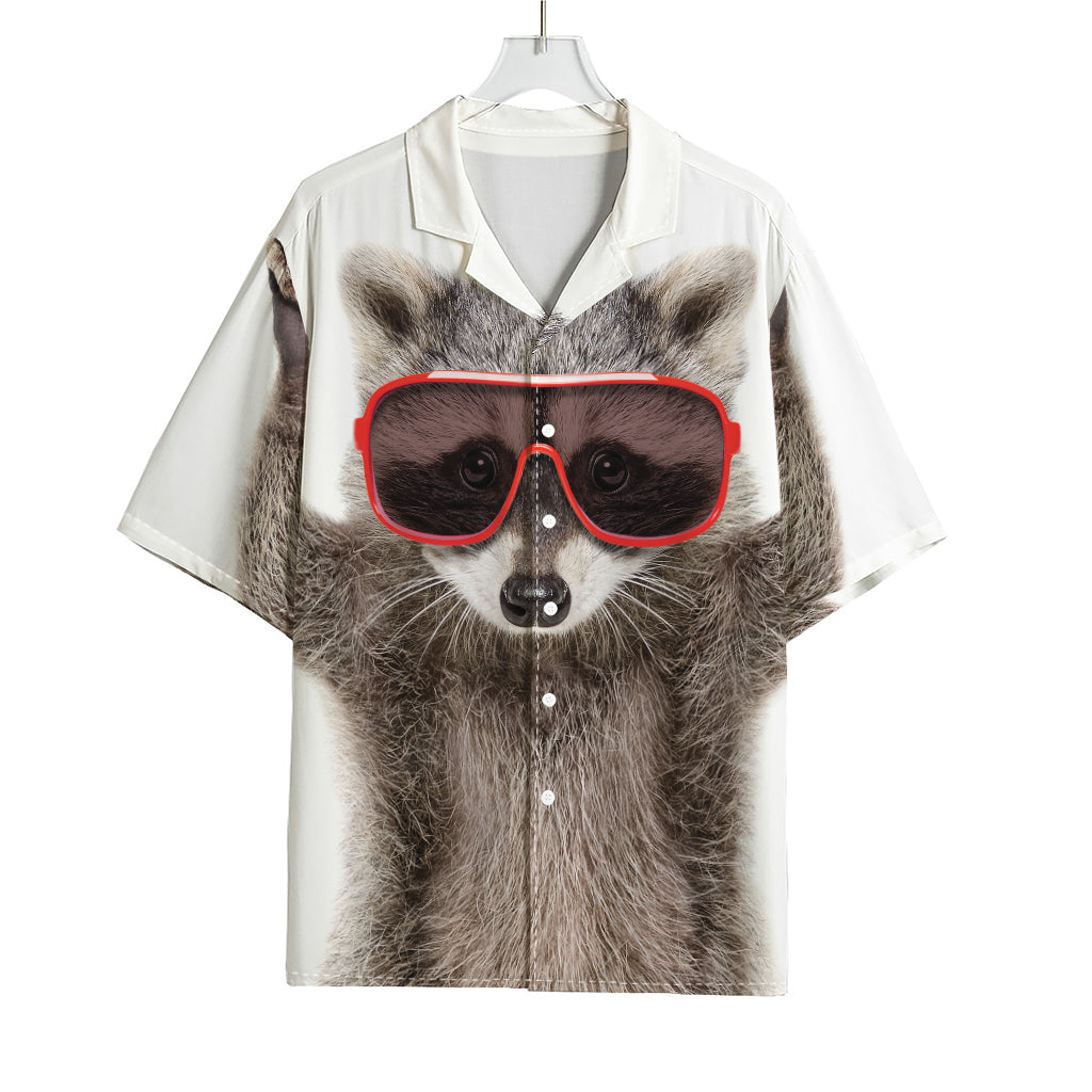 Funny Raccoon Print Rayon Hawaiian Shirt