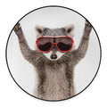 Funny Raccoon Print Round Floor Mat