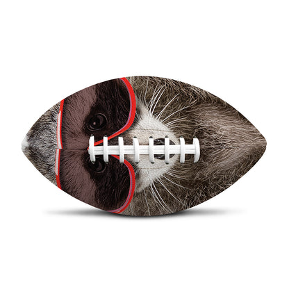 Funny Raccoon Print Rugby Ball