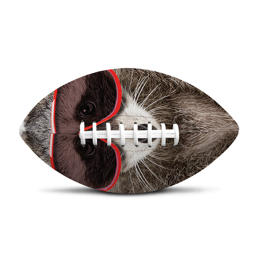 Funny Raccoon Print Rugby Ball