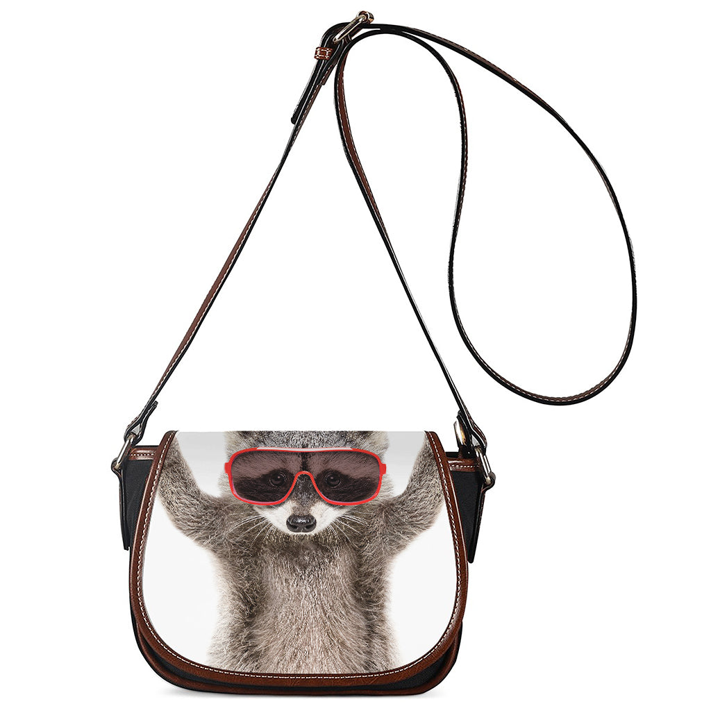 Funny Raccoon Print Saddle Bag