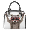 Funny Raccoon Print Shoulder Handbag