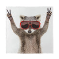 Funny Raccoon Print Silk Bandana