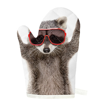 Funny Raccoon Print Single Oven Mitt