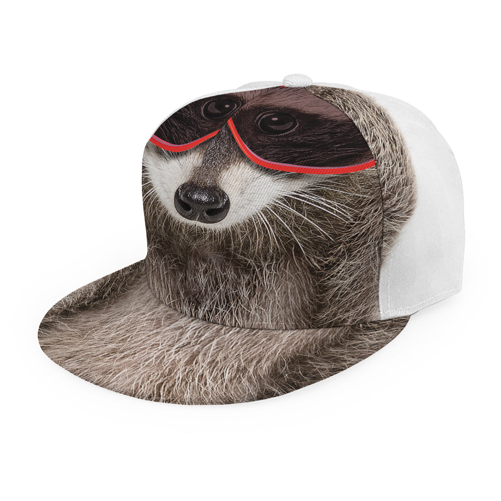 Funny Raccoon Print Snapback Cap