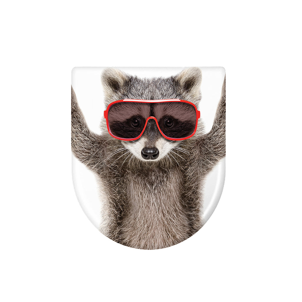 Funny Raccoon Print Toilet Lid Cover