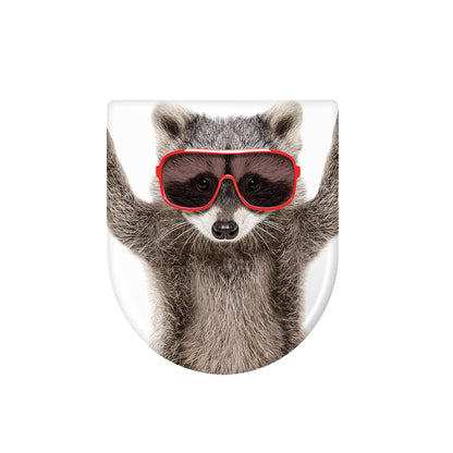 Funny Raccoon Print Toilet Lid Cover