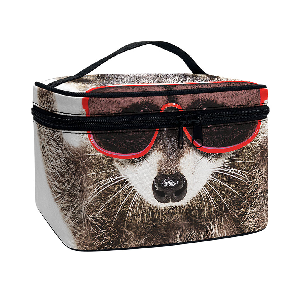 Funny Raccoon Print Travel Makeup Bag