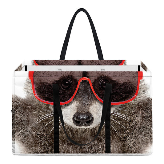 Funny Raccoon Print Utility Tote Bag