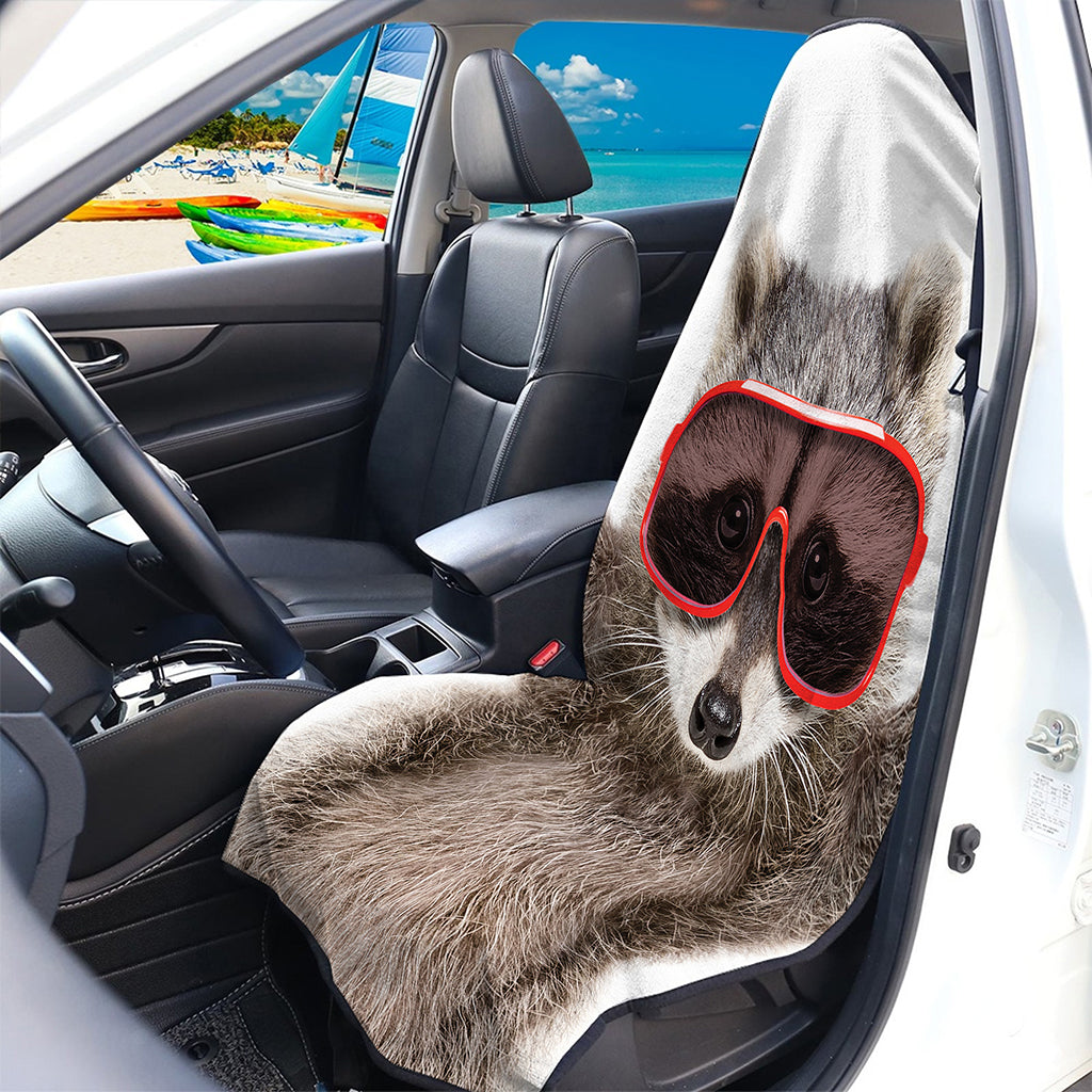 Funny Raccoon Print Waterproof Car Seat Cover