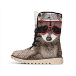 Funny Raccoon Print Winter Boots