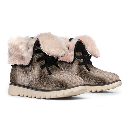 Funny Raccoon Print Winter Boots