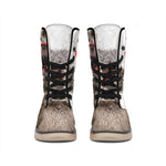 Funny Raccoon Print Winter Boots