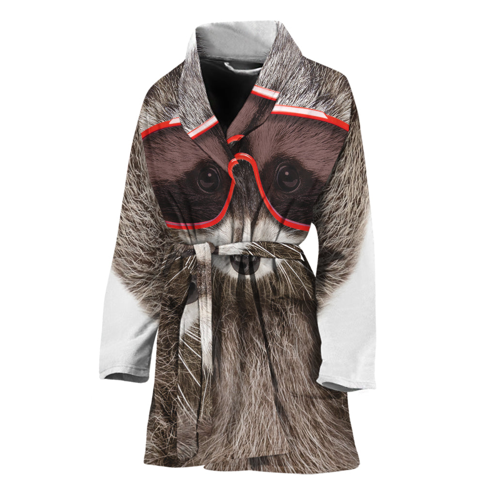 Funny Raccoon Print Women's Bathrobe