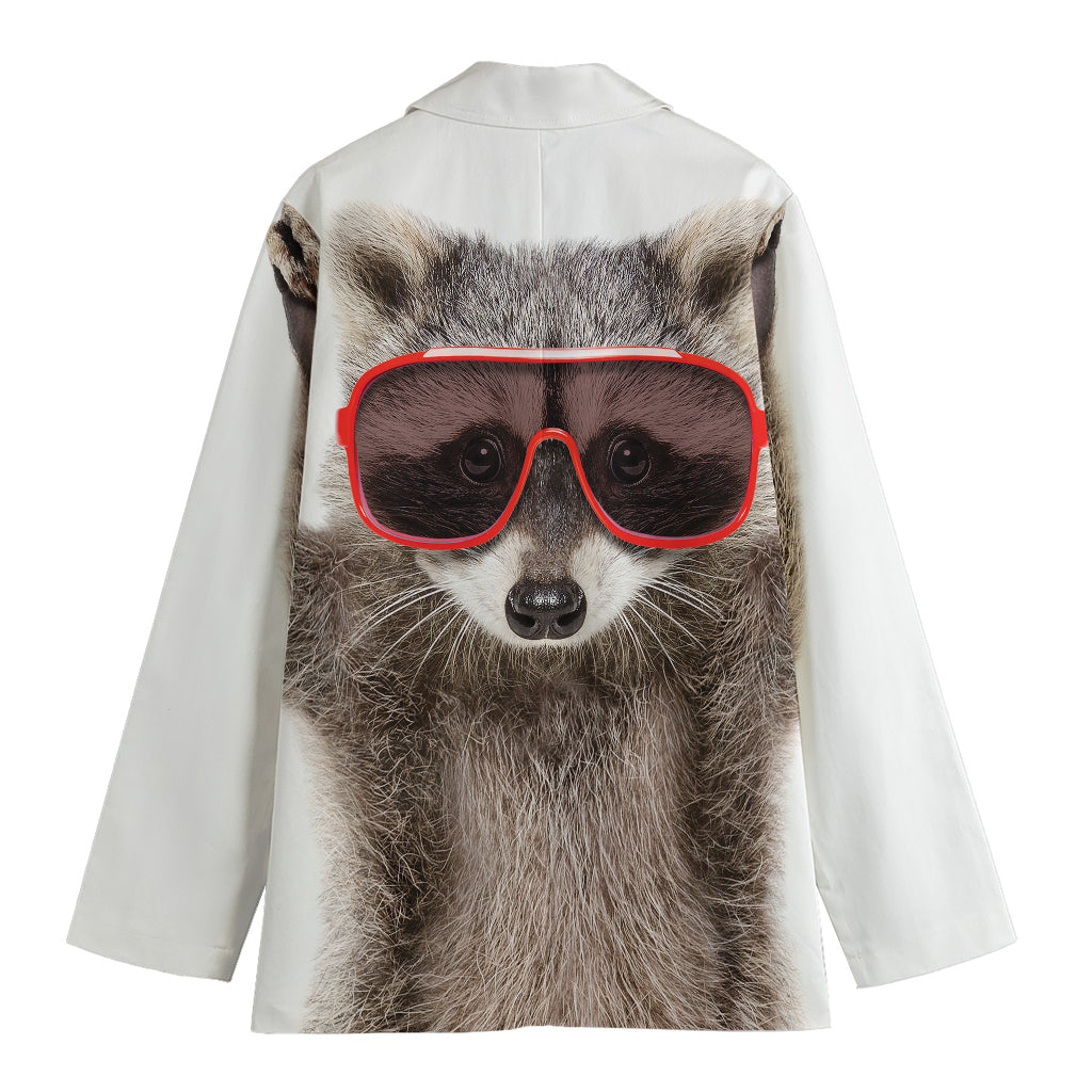 Funny Raccoon Print Women's Blazer