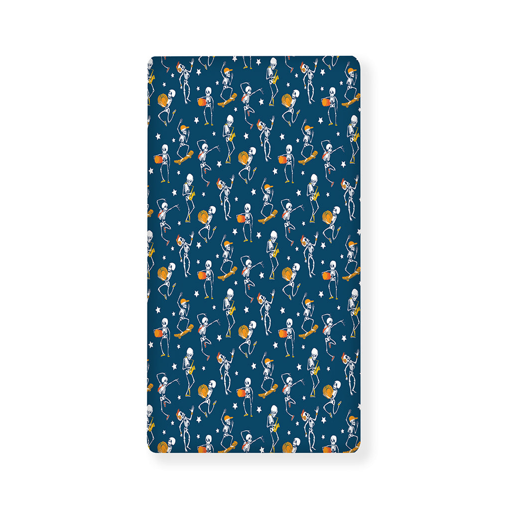 Funny Skeleton Party Pattern Print Baby Crib Sheet