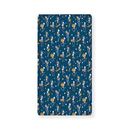 Funny Skeleton Party Pattern Print Baby Crib Sheet