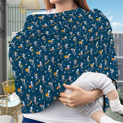 Funny Skeleton Party Pattern Print Baby Seat Cover