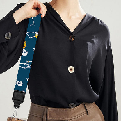 Funny Skeleton Party Pattern Print Bag Strap