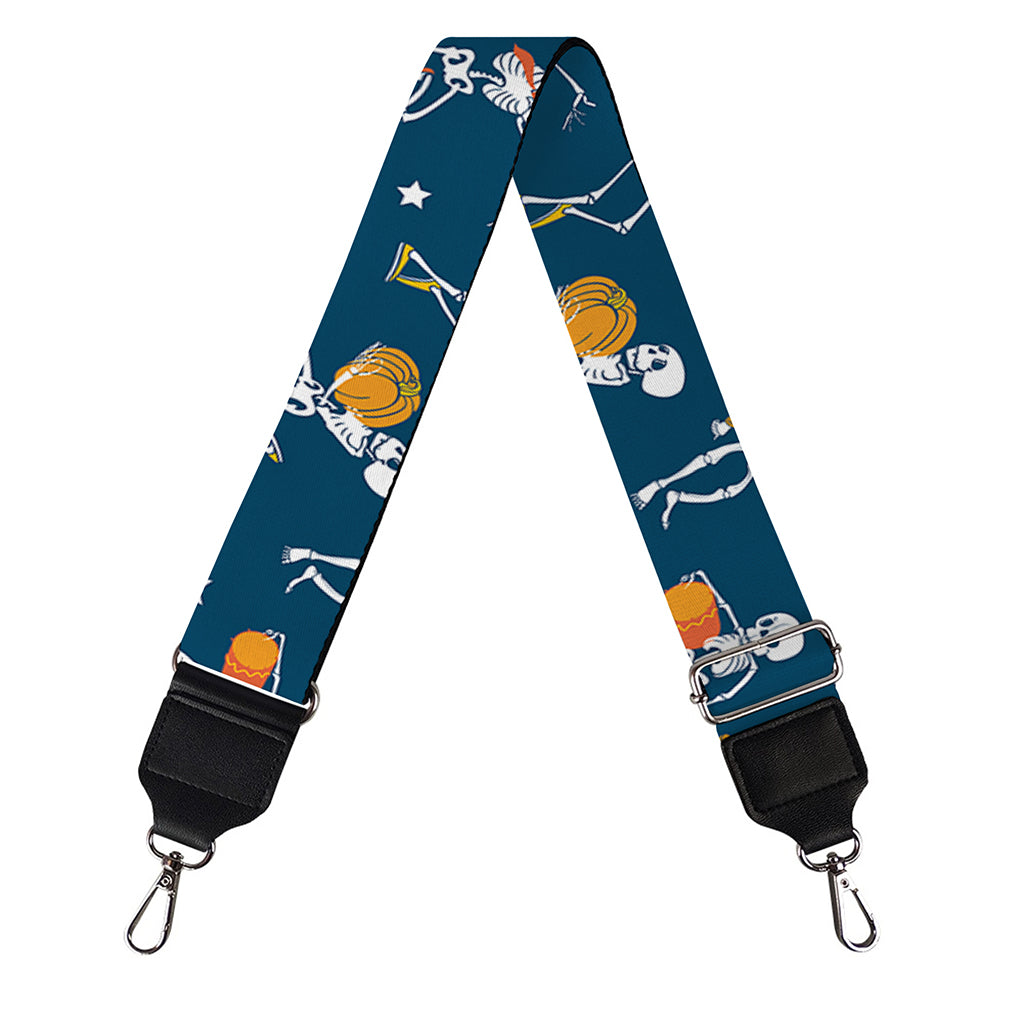 Funny Skeleton Party Pattern Print Bag Strap