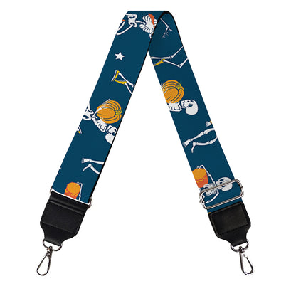 Funny Skeleton Party Pattern Print Bag Strap