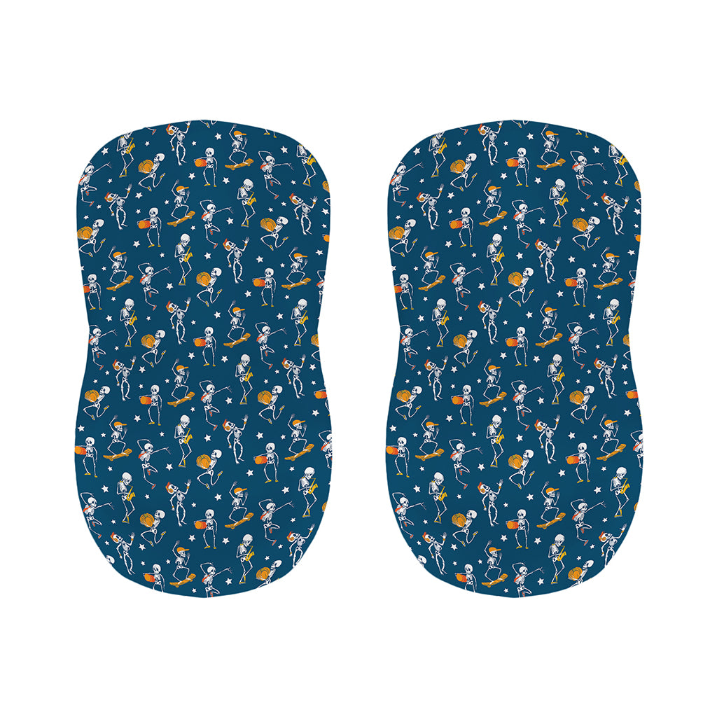 Funny Skeleton Party Pattern Print Bar Stool Covers