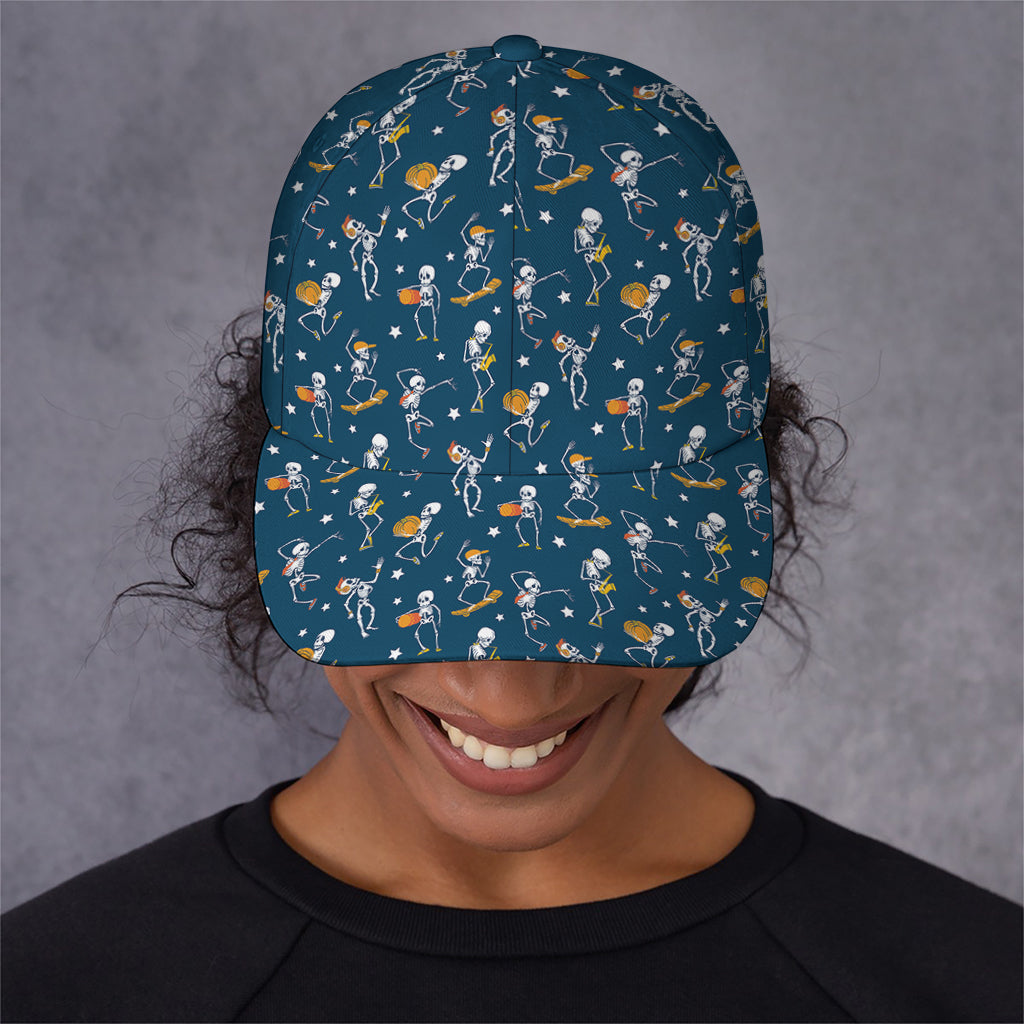 Funny Skeleton Party Pattern Print Baseball Cap