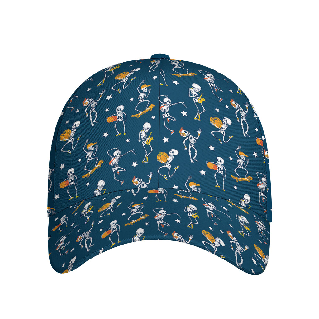 Funny Skeleton Party Pattern Print Baseball Cap