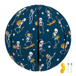 Funny Skeleton Party Pattern Print Basketball