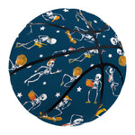 Funny Skeleton Party Pattern Print Basketball
