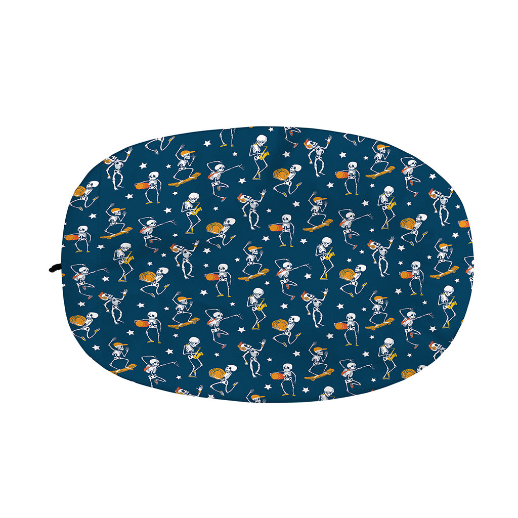 Funny Skeleton Party Pattern Print Car Side Mirror Covers