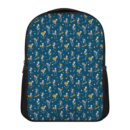 Funny Skeleton Party Pattern Print Casual Backpack