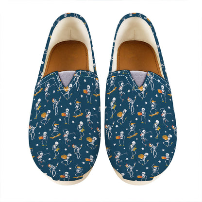 Funny Skeleton Party Pattern Print Casual Shoes