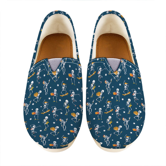 Funny Skeleton Party Pattern Print Casual Shoes