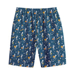 Funny Skeleton Party Pattern Print Cotton Shorts