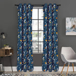 Funny Skeleton Party Pattern Print Curtain