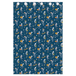 Funny Skeleton Party Pattern Print Curtain