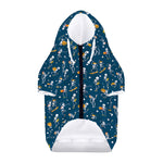 Funny Skeleton Party Pattern Print Dog Zip Up Hoodie