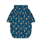 Funny Skeleton Party Pattern Print Dog Zip Up Hoodie