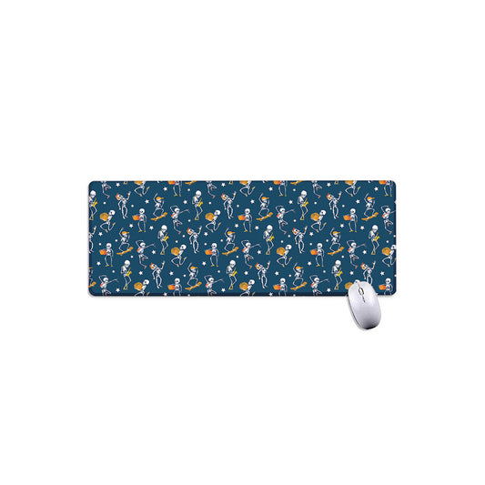 Funny Skeleton Party Pattern Print Extended Mouse Pad