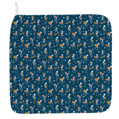 Funny Skeleton Party Pattern Print Hand Towel
